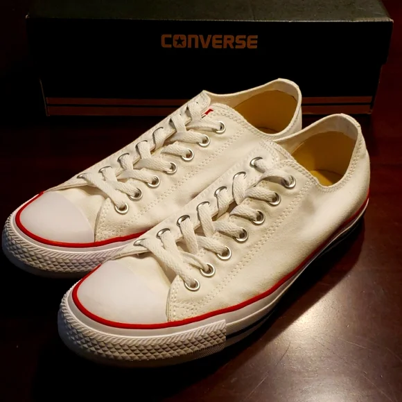 Men's Converse All Star Ox Optical White - Picture 1 of 9